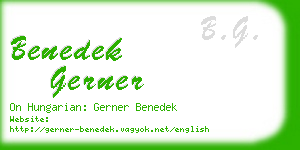 benedek gerner business card